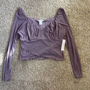 Women's Long Sleeve Purple Top